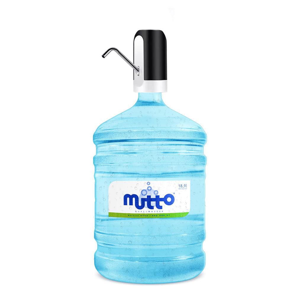 Mutto Premium Quellwasser 19 Liter, inkl. elektrischer Wasserspenderpumpe