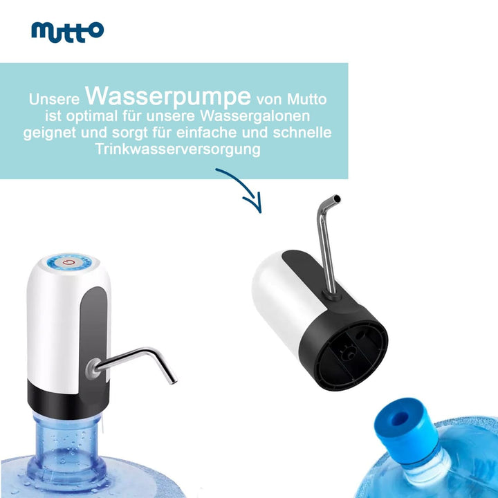 Mutto leere Flasche, Wasserbehälter, Wassergallone Mineralwasserflasche für 19 Liter inkl. 2 Deckel
